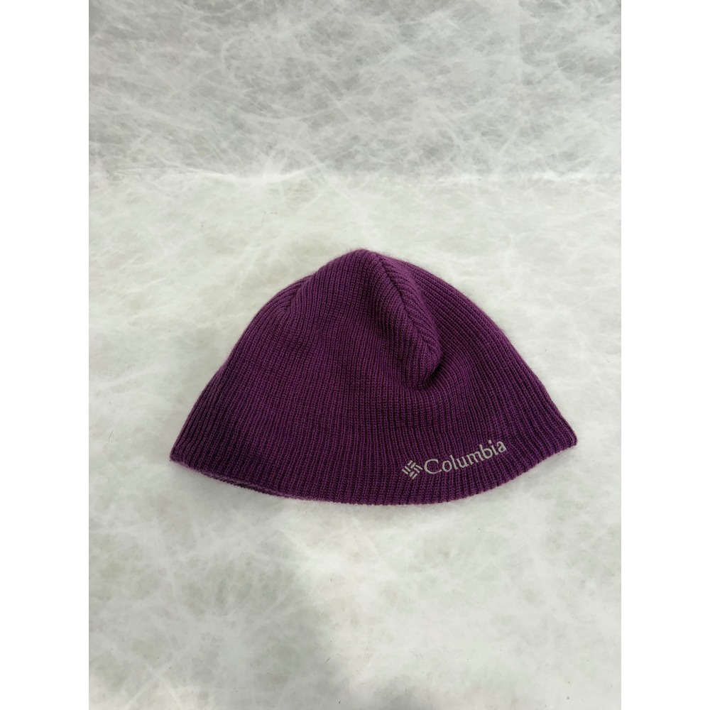 Columbia Youth Purple Ribbed Knit Beanie Hat‎ CY9244 One Size OS